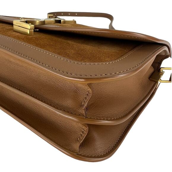 Saint Laurent Brown Solferino Medium Suede Crossbody Bag - Picture 13 of 16